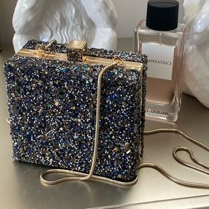 Zara glitter clutch